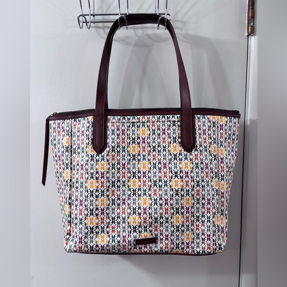 Colorful Fossil Signature Logo Tote